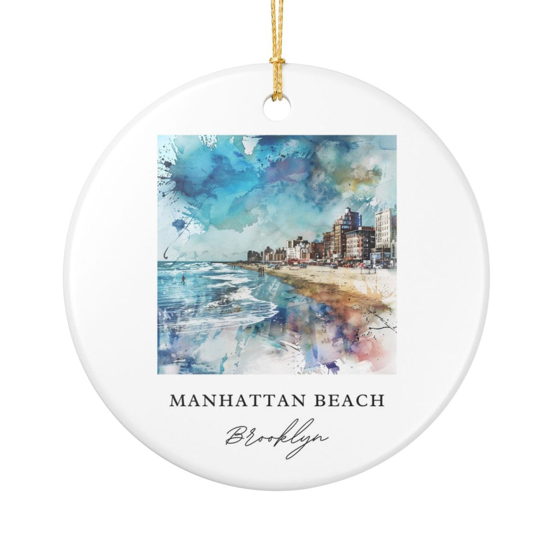 Manhattan Beach USA Ornament: Unique Manhattan Beach Souvenir, Manhattan Beach USA Xmas Decor, and Authentic Manhattan Beach Gift