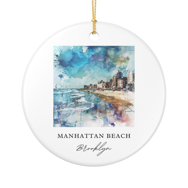 Manhattan Beach USA Ornament: Unique Manhattan Beach Souvenir, Manhattan Beach USA Xmas Decor, and Authentic Manhattan Beach Gift