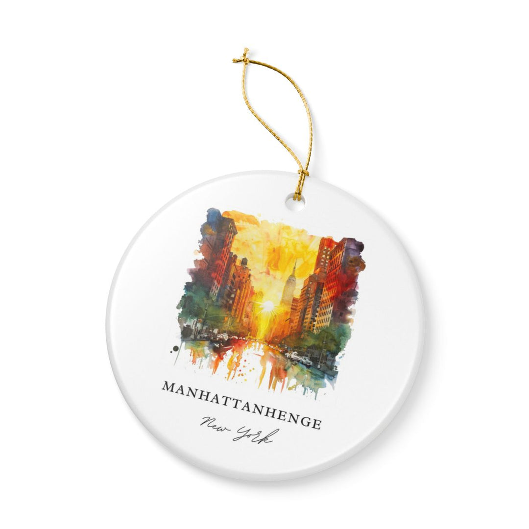 Manhattanhenge New York Ornament: Unique Manhattanhenge Souvenir, Manhattanhenge New York Xmas Decor, and Authentic Manhattanhenge Gift
