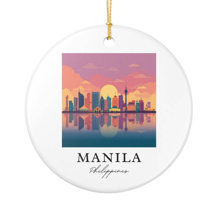 Manila Philippines Ornament: Unique Manila Souvenir, Manila Philippines Xmas Decor, and Authentic Manila Gift