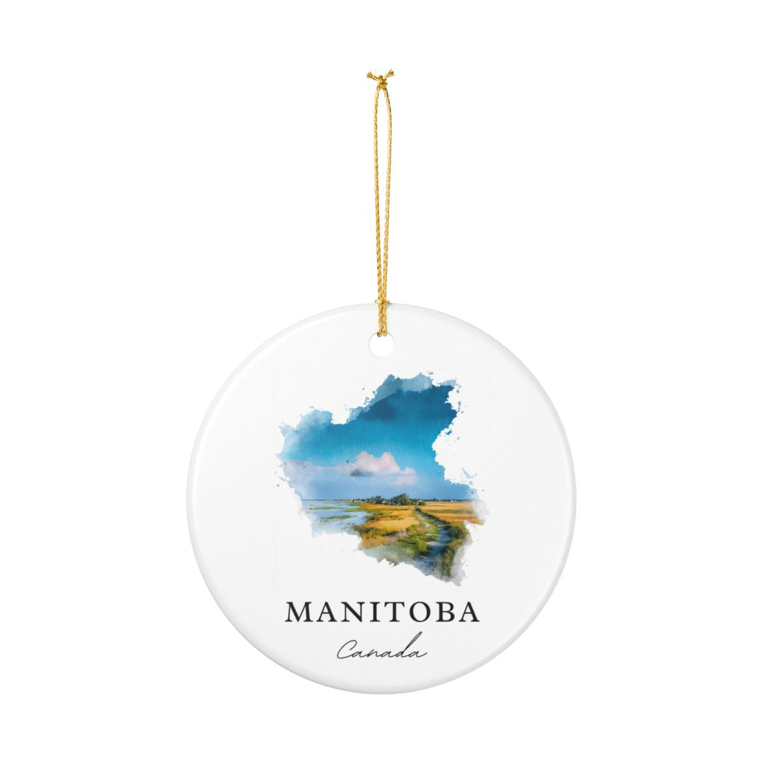 Manitoba Canada Ornament: Unique Manitoba Souvenir, Manitoba Canada Xmas Decor, and Authentic Manitoba Gift