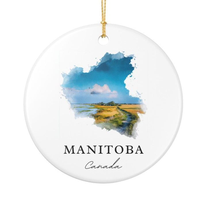 Manitoba Canada Ornament: Unique Manitoba Souvenir, Manitoba Canada Xmas Decor, and Authentic Manitoba Gift