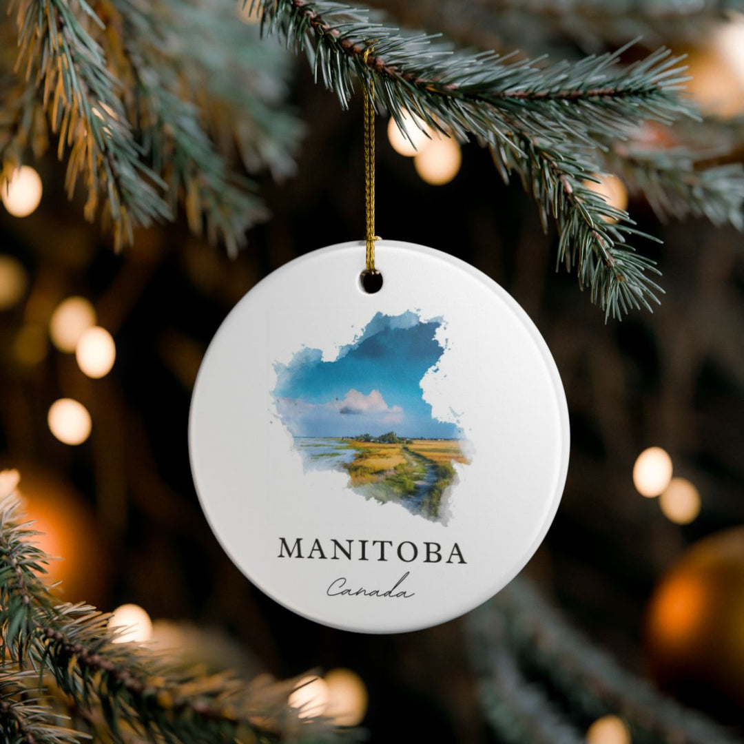 Manitoba Canada Ornament: Unique Manitoba Souvenir, Manitoba Canada Xmas Decor, and Authentic Manitoba Gift
