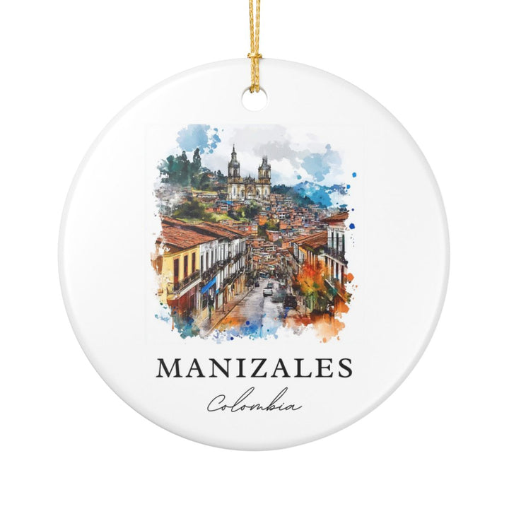 Manizales Colombia Ornament: Unique Manizales Souvenir, Manizales Colombia Xmas Decor, and Authentic Manizales Gift