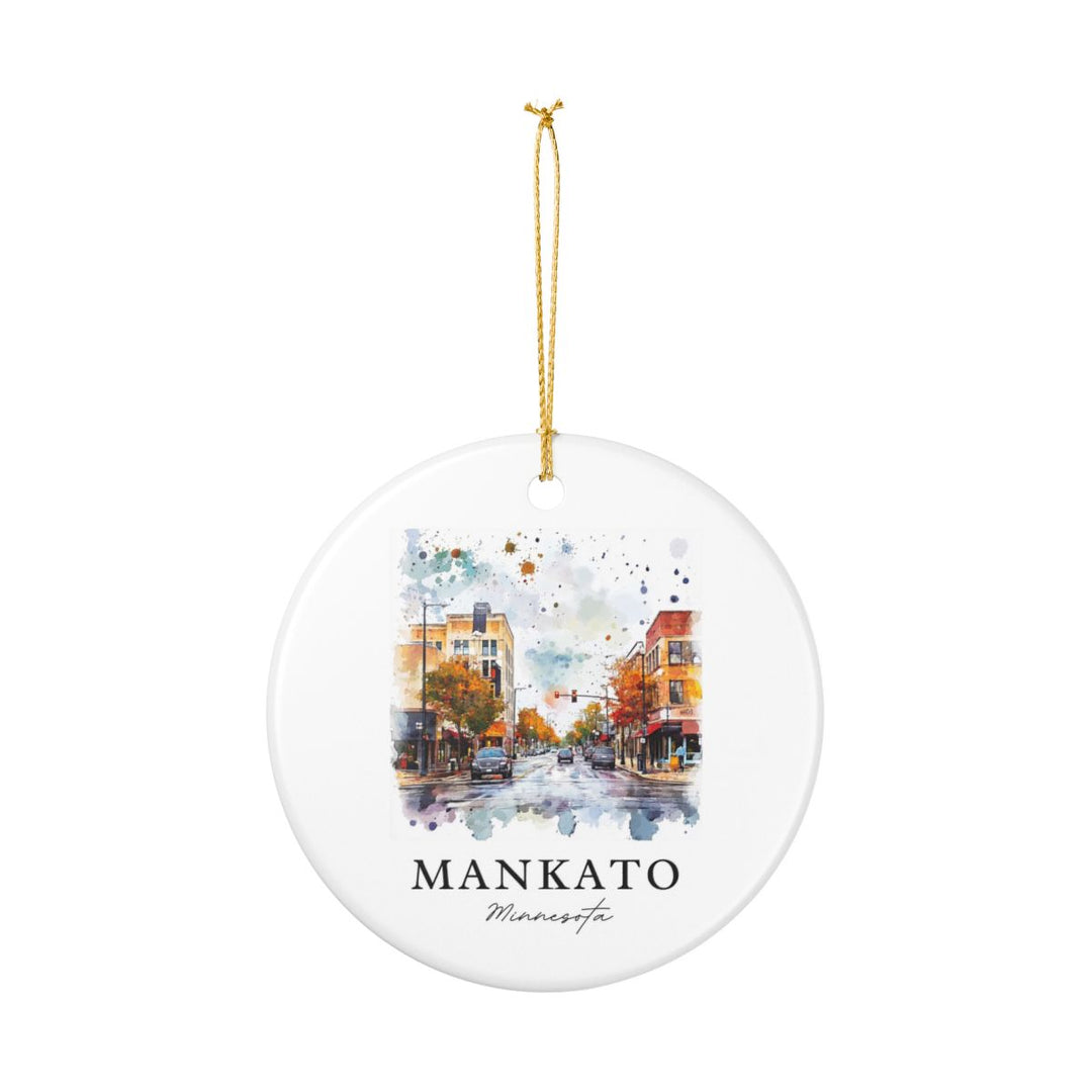 Mankato Minnesota Ornament: Unique Mankato Souvenir, Mankato Minnesota Xmas Decor, and Authentic Mankato Gift