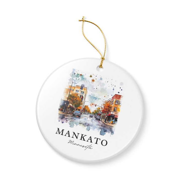 Mankato Minnesota Ornament: Unique Mankato Souvenir, Mankato Minnesota Xmas Decor, and Authentic Mankato Gift