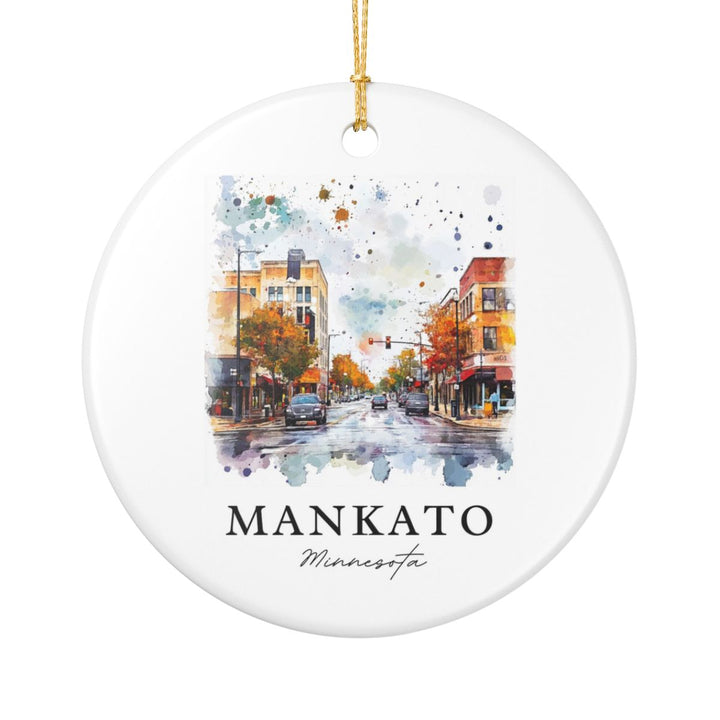 Mankato Minnesota Ornament: Unique Mankato Souvenir, Mankato Minnesota Xmas Decor, and Authentic Mankato Gift
