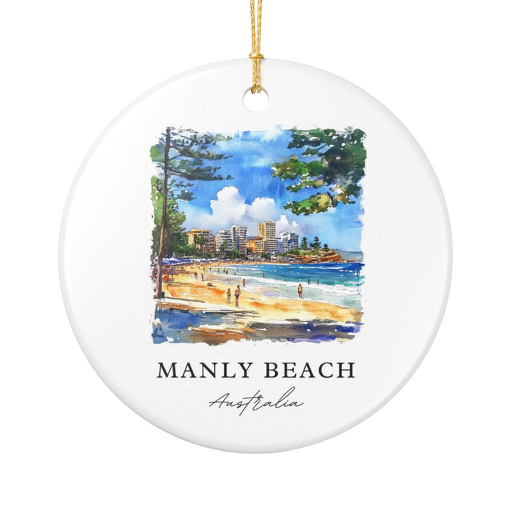 Manly Beach Ornament: Unique Manly Beach Souvenir, Manly Beach Xmas Decor, and Authentic Manly Beach Gift