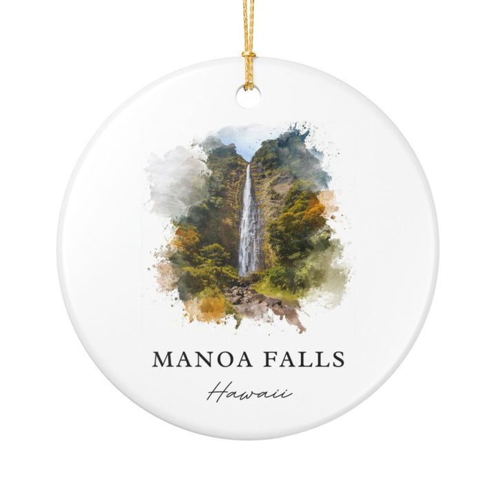 Manoa Falls Hawaii USA Ornament: Unique Manoa Falls Souvenir, Manoa Falls Hawaii Xmas Decor, and Authentic Manoa Falls Gift