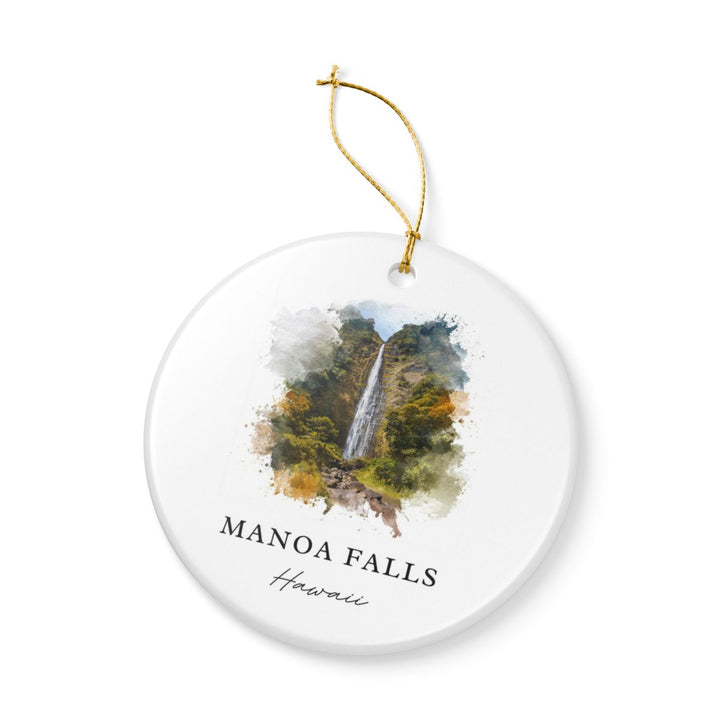 Manoa Falls Hawaii USA Ornament: Unique Manoa Falls Souvenir, Manoa Falls Hawaii Xmas Decor, and Authentic Manoa Falls Gift
