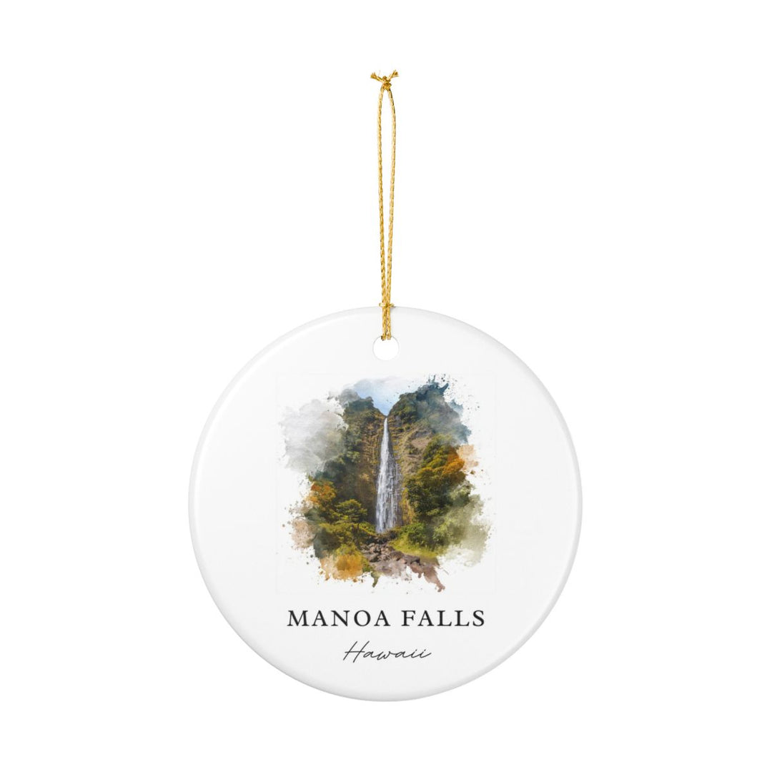 Manoa Falls Hawaii USA Ornament: Unique Manoa Falls Souvenir, Manoa Falls Hawaii Xmas Decor, and Authentic Manoa Falls Gift
