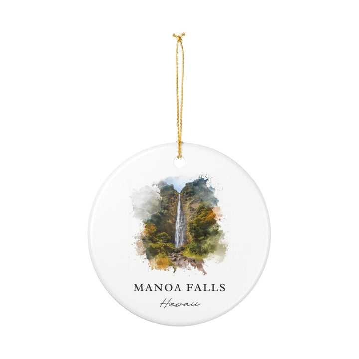 Manoa Falls Hawaii USA Ornament: Unique Manoa Falls Souvenir, Manoa Falls Hawaii Xmas Decor, and Authentic Manoa Falls Gift