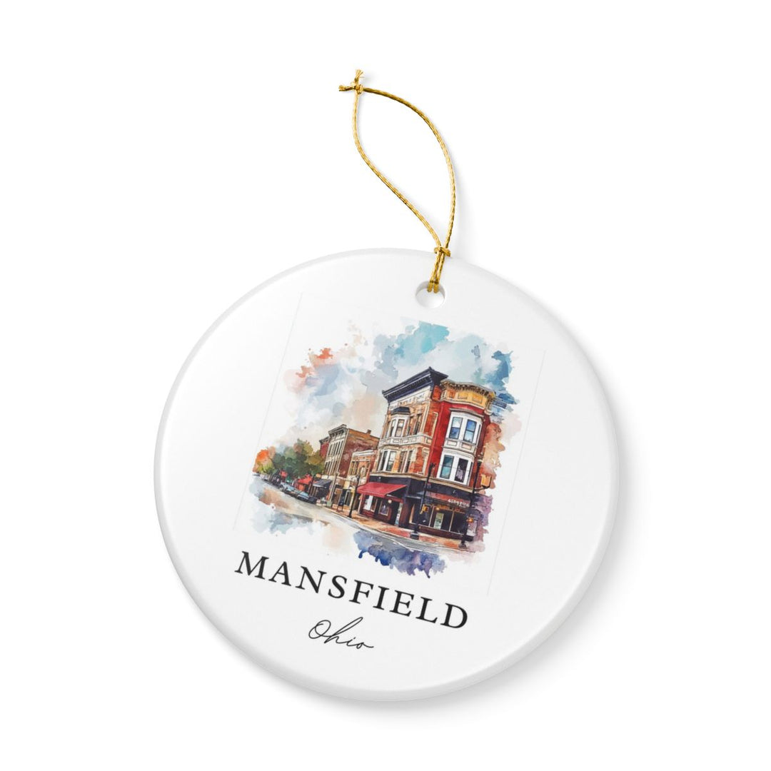 Mansfield Ohio USA Ornament: Unique Mansfield Souvenir, Mansfield Ohio Xmas Decor, and Authentic Mansfield Gift
