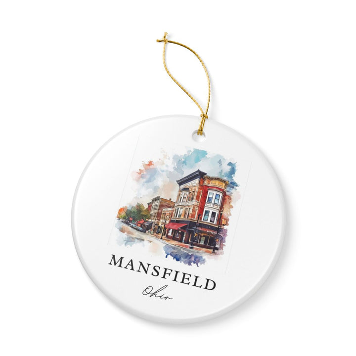 Mansfield Ohio USA Ornament: Unique Mansfield Souvenir, Mansfield Ohio Xmas Decor, and Authentic Mansfield Gift