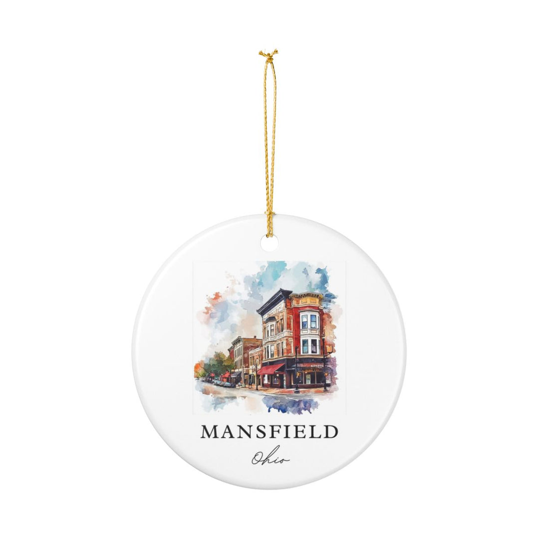 Mansfield Ohio USA Ornament: Unique Mansfield Souvenir, Mansfield Ohio Xmas Decor, and Authentic Mansfield Gift