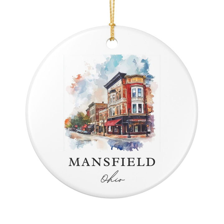 Mansfield Ohio USA Ornament: Unique Mansfield Souvenir, Mansfield Ohio Xmas Decor, and Authentic Mansfield Gift
