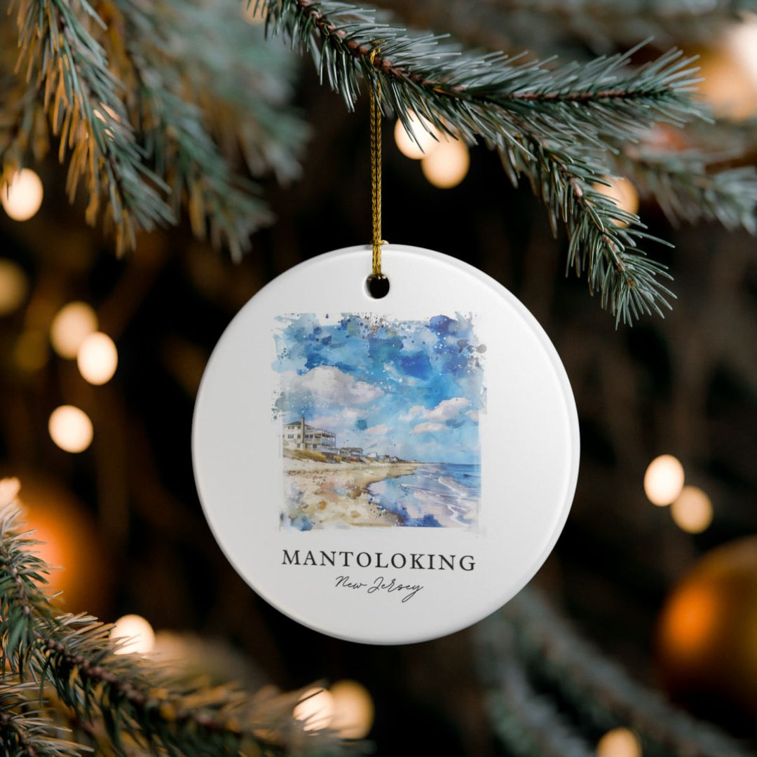 Mantoloking New Jersey Ornament: Unique Mantoloking Souvenir, Mantoloking New Jersey Xmas Decor, and Authentic Mantoloking Gift