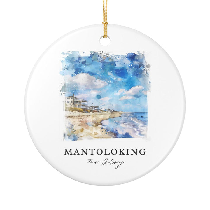 Mantoloking New Jersey Ornament: Unique Mantoloking Souvenir, Mantoloking New Jersey Xmas Decor, and Authentic Mantoloking Gift