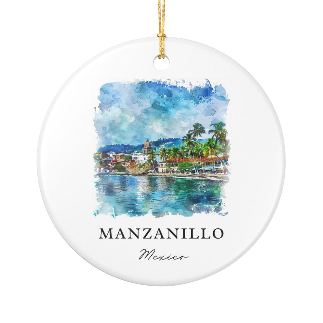 Manzanillo Mexico Ornament: Unique Manzanillo Mexico Souvenir, Manzanillo Mexico Xmas Decor, and Authentic Manzanillo Mexico Gift