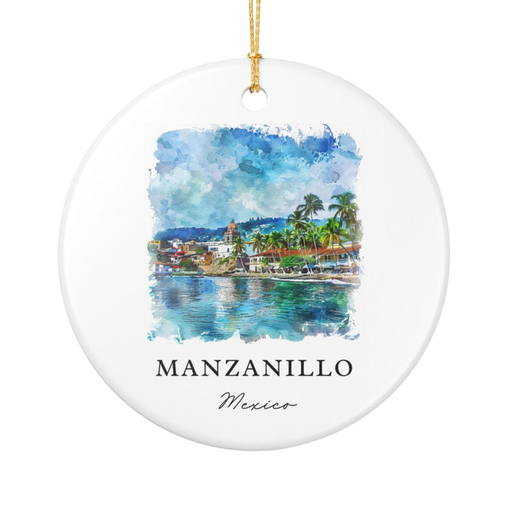 Manzanillo Mexico Ornament: Unique Manzanillo Mexico Souvenir, Manzanillo Mexico Xmas Decor, and Authentic Manzanillo Mexico Gift