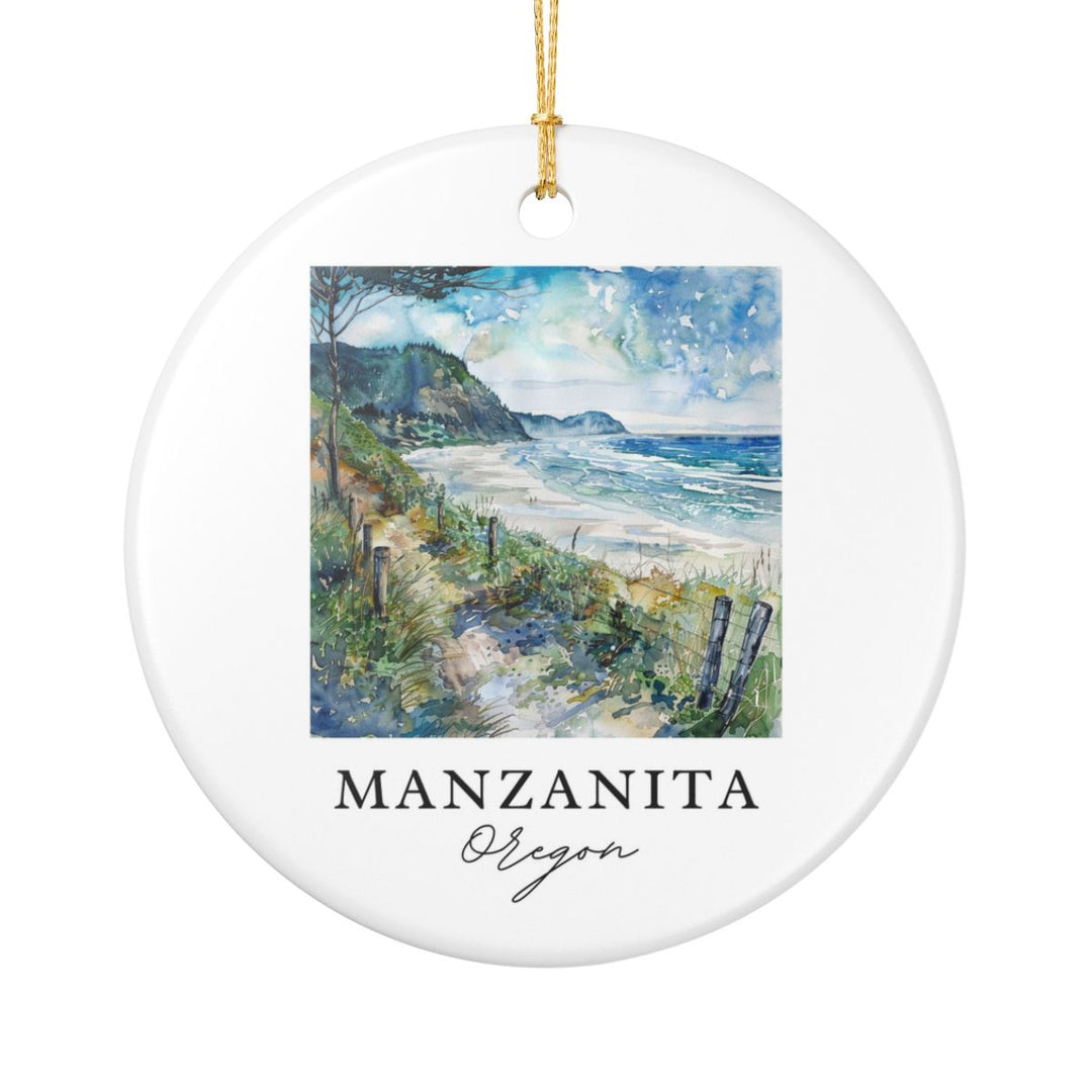 Manzanita Oregon Ornament: Unique Manzanita Souvenir, Manzanita Oregon Xmas Decor, and Authentic Manzanita Gift