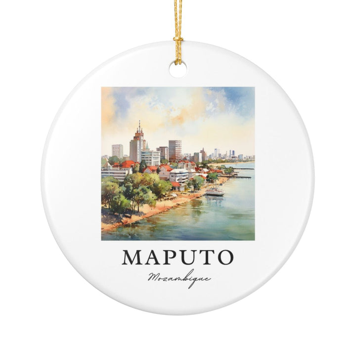 Maputo Ornament: Unique Maputo Souvenir, Maputo Xmas Decor, and Authentic Maputo Gift
