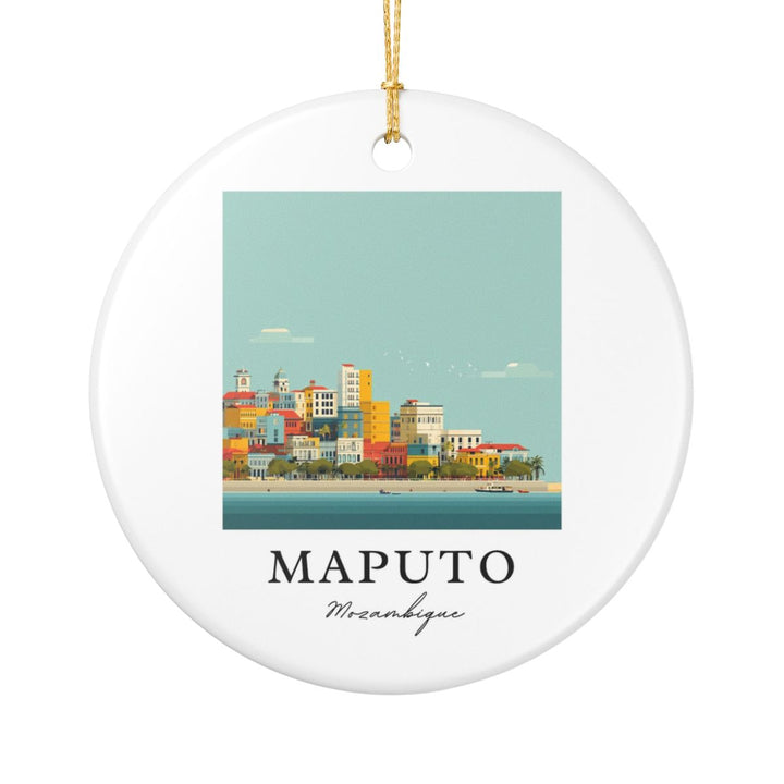 Maputo Ornament: Unique Maputo Souvenir, Maputo Xmas Decor, and Authentic Maputo Gift