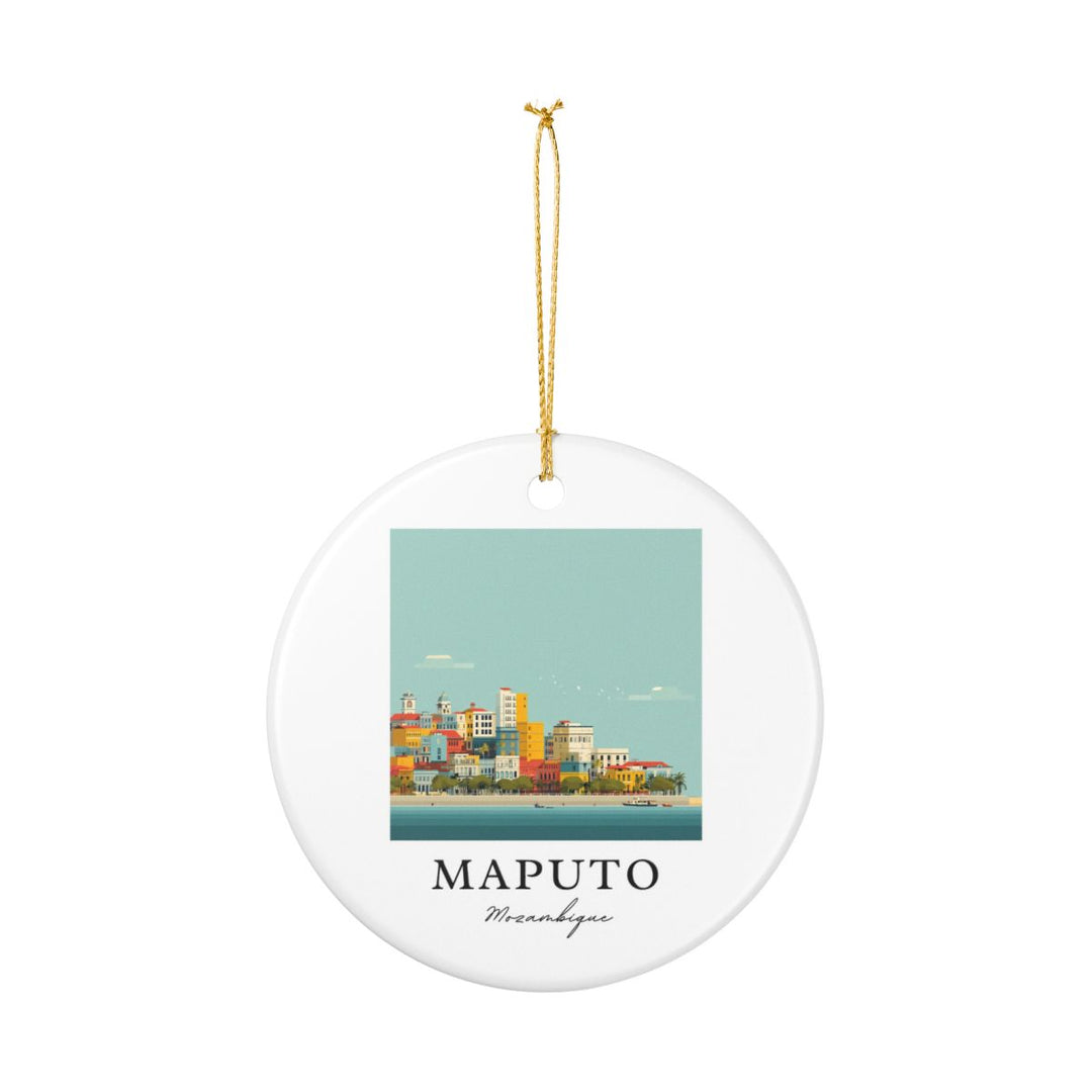 Maputo Ornament: Unique Maputo Souvenir, Maputo Xmas Decor, and Authentic Maputo Gift