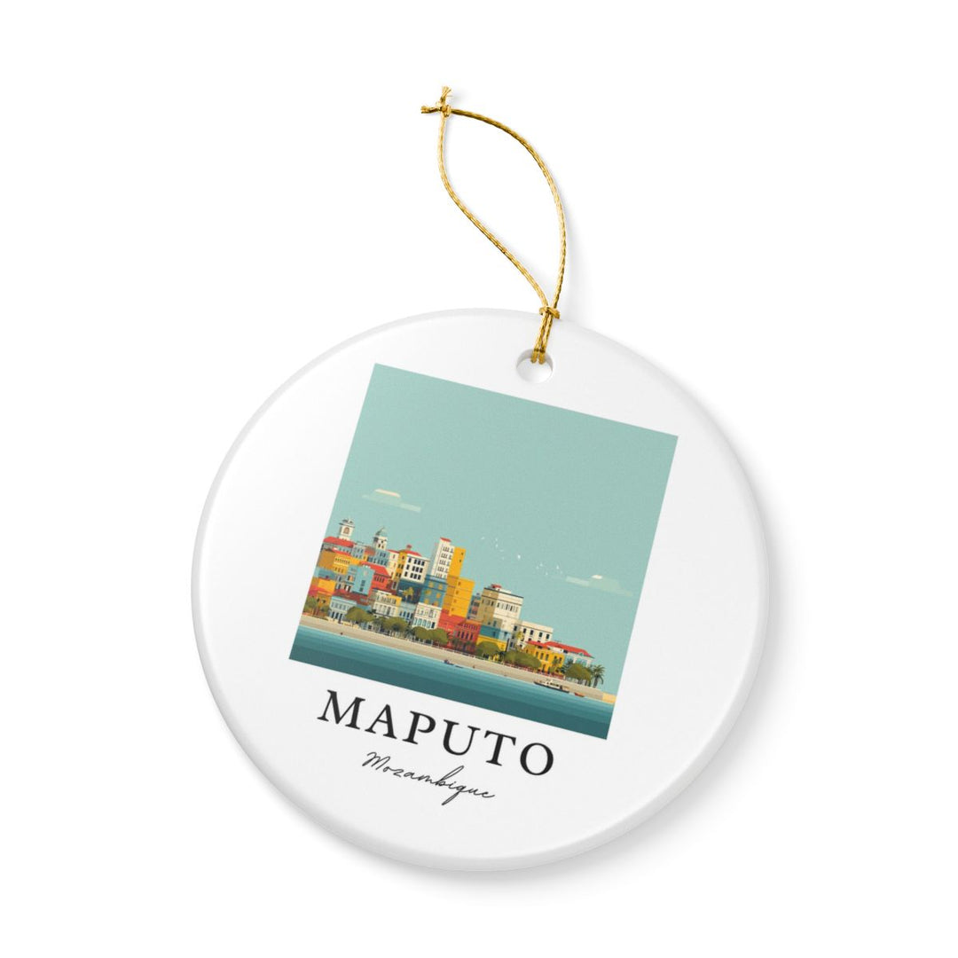 Maputo Ornament: Unique Maputo Souvenir, Maputo Xmas Decor, and Authentic Maputo Gift