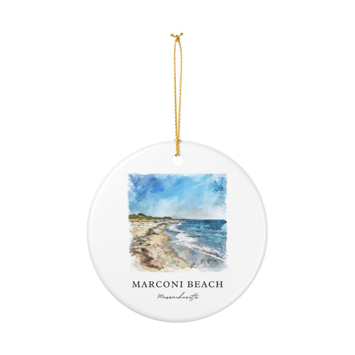 Marconi Beach Massachusetts Ornament: Unique Marconi Beach Souvenir, Marconi Beach Massachusetts Xmas Decor, and Authentic Marconi Beach Gift