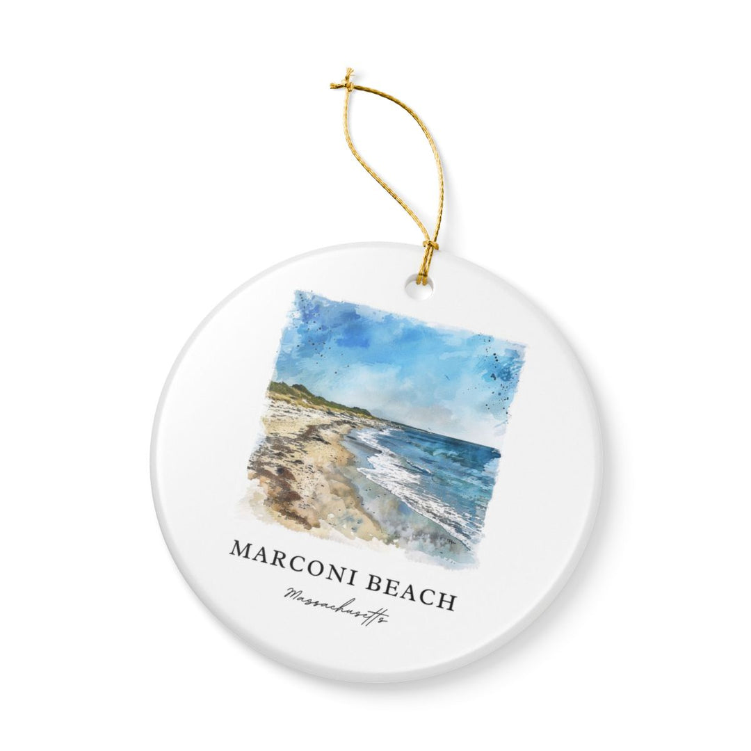 Marconi Beach Massachusetts Ornament: Unique Marconi Beach Souvenir, Marconi Beach Massachusetts Xmas Decor, and Authentic Marconi Beach Gift