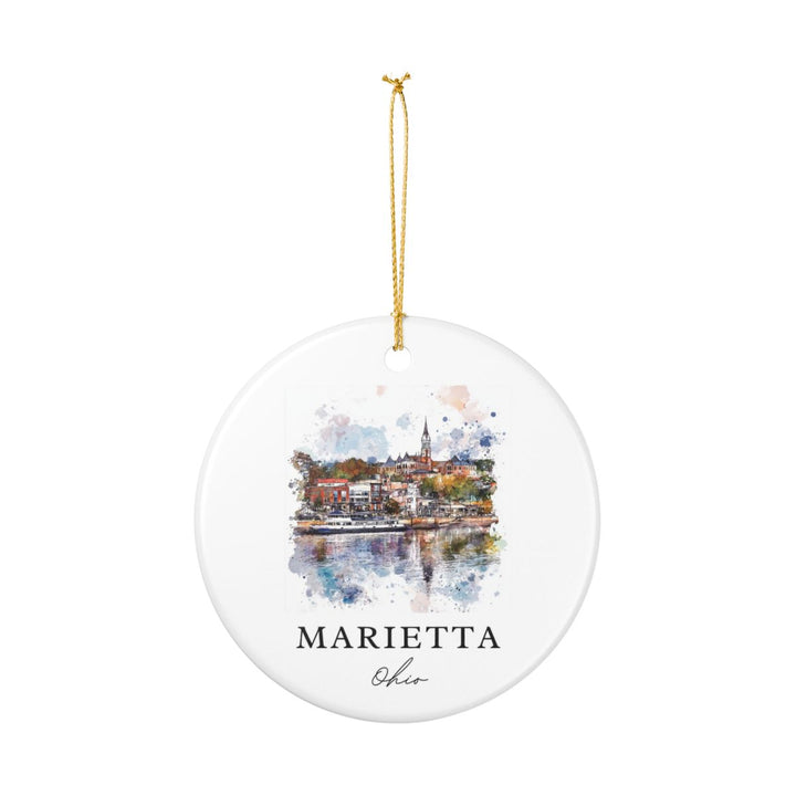 Marietta Ohio Ornament: Unique Marietta Ohio Souvenir, Marietta Ohio Xmas Decor, and Authentic Marietta Ohio Gift