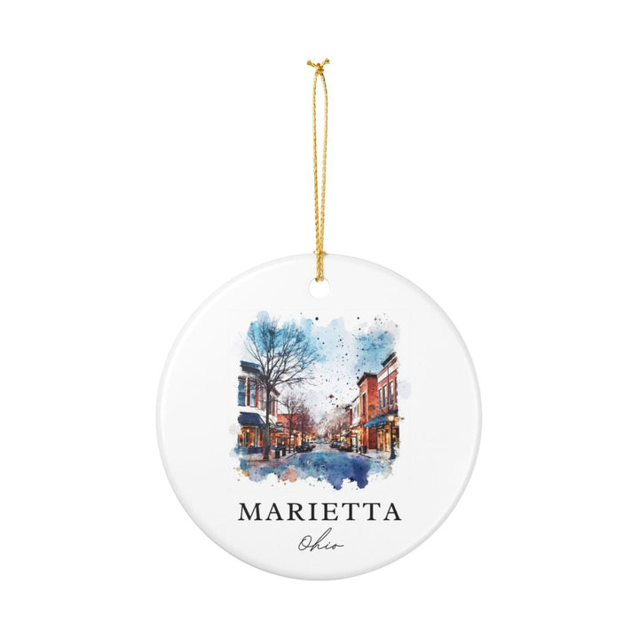 Marietta Ohio USA Ornament: Unique Marietta Souvenir, Marietta Ohio Xmas Decor, and Authentic Marietta Gift