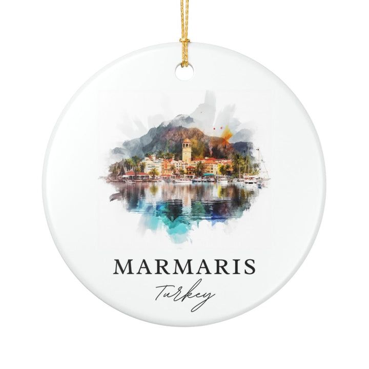 Marmaris Turkey Ornament: Unique Marmaris Souvenir, Marmaris Turkey Xmas Decor, and Authentic Marmaris Gift