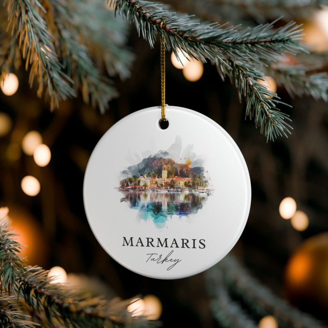 Marmaris Turkey Ornament: Unique Marmaris Souvenir, Marmaris Turkey Xmas Decor, and Authentic Marmaris Gift