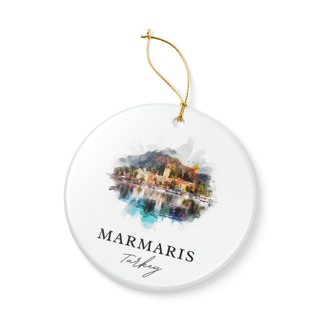 Marmaris Turkey Ornament: Unique Marmaris Souvenir, Marmaris Turkey Xmas Decor, and Authentic Marmaris Gift