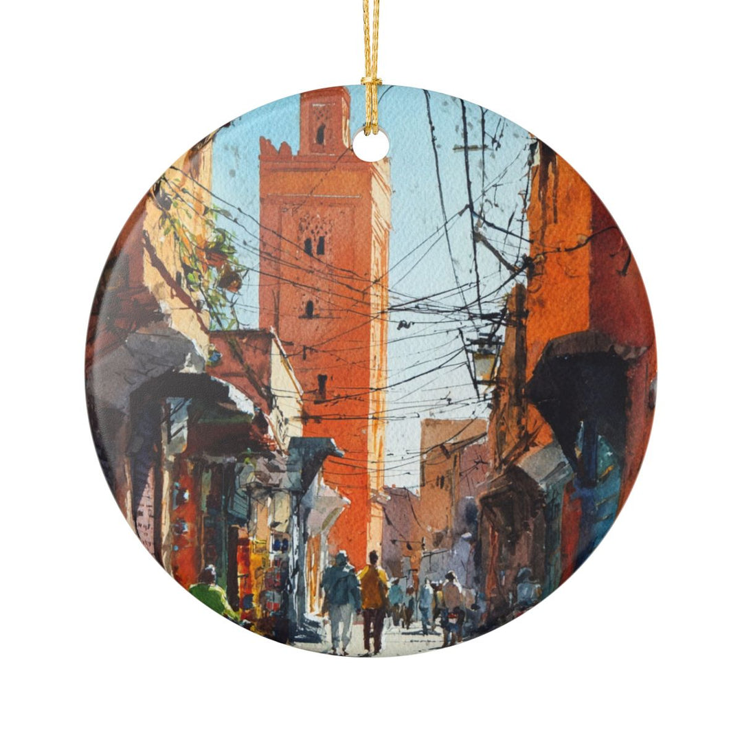 Marrakech Morocco Ornament: Unique Marrakech Souvenir, Marrakech Morocco Xmas Decor, and Authentic Marrakech Gift