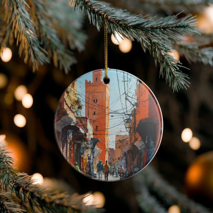 Marrakech Morocco Ornament: Unique Marrakech Souvenir, Marrakech Morocco Xmas Decor, and Authentic Marrakech Gift