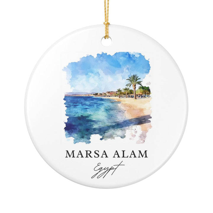 Marsa Alam Egypt Ornament: Unique Marsa Alam Souvenir, Marsa Alam Egypt Xmas Decor, and Authentic Marsa Alam Gift