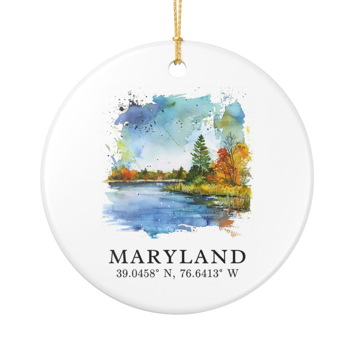 Maryland Ornament: Unique Maryland Souvenir, Maryland Xmas Decor, and Authentic Maryland Gift