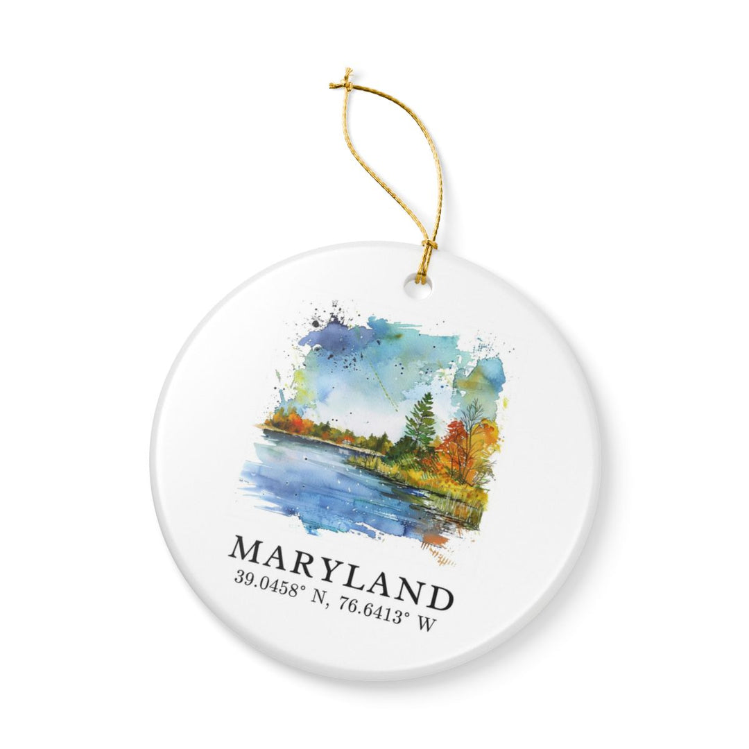 Maryland Ornament: Unique Maryland Souvenir, Maryland Xmas Decor, and Authentic Maryland Gift