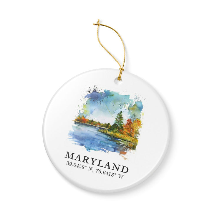 Maryland Ornament: Unique Maryland Souvenir, Maryland Xmas Decor, and Authentic Maryland Gift