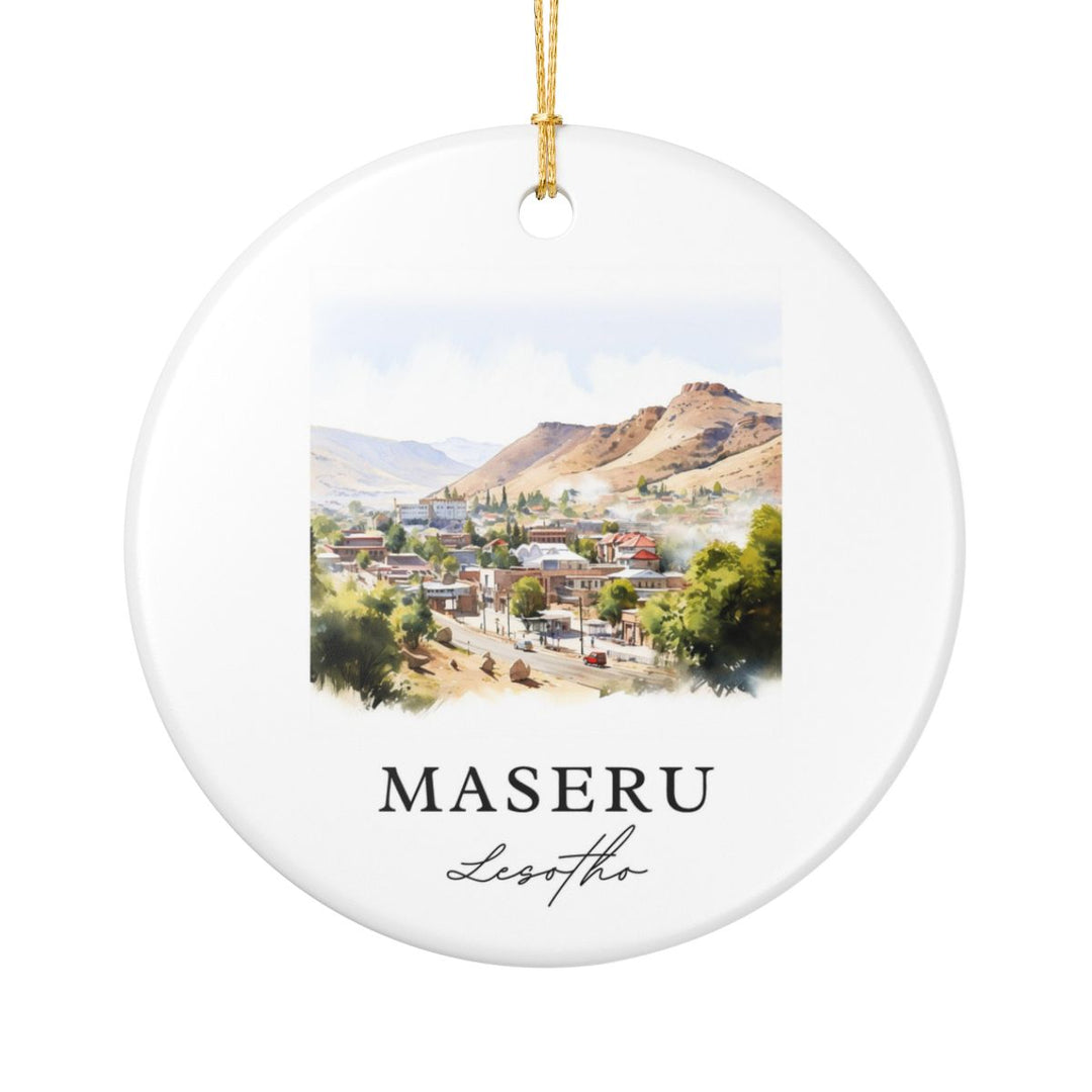 Maseru Lesotho Ornament: Unique Maseru Lesotho Souvenir, Maseru Lesotho Xmas Decor, and Authentic Maseru Lesotho Gift