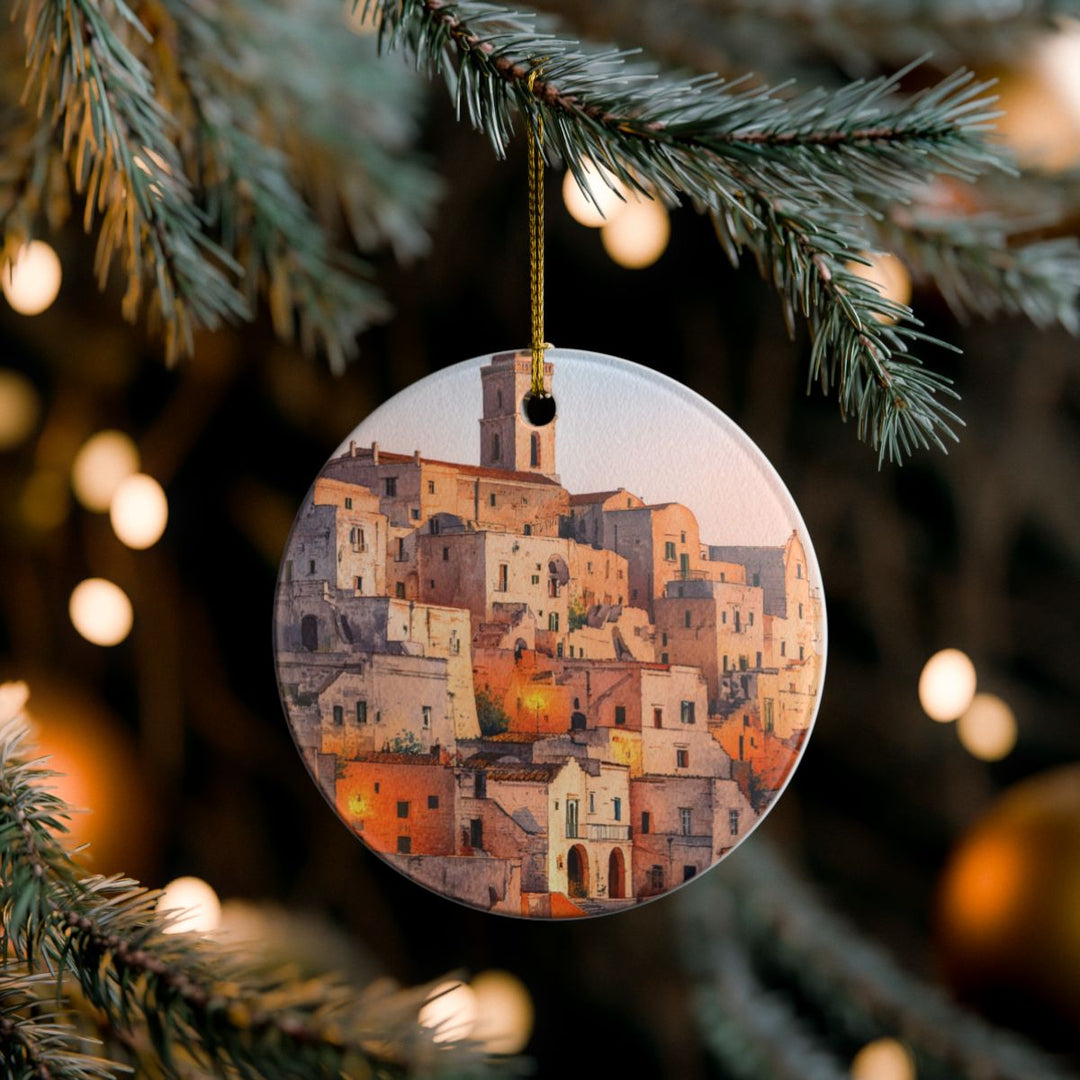 Matera Ornament: Unique Matera Souvenir, Matera Xmas Decor, and Authentic Matera Gift