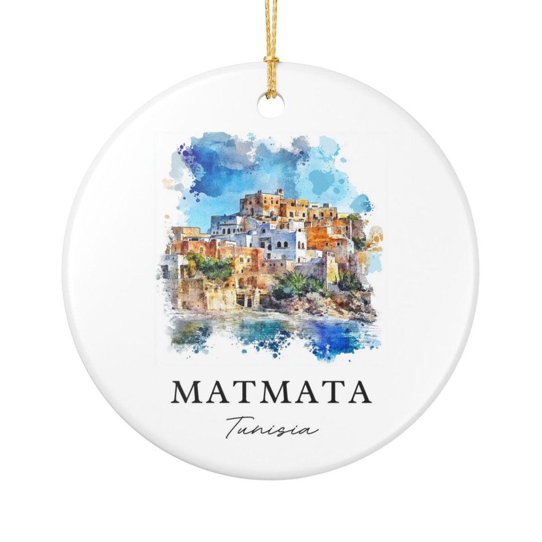 Matmata Tunisia Ornament: Unique Matmata Tunisia Souvenir, Matmata Tunisia Xmas Decor, and Authentic Matmata Tunisia Gift