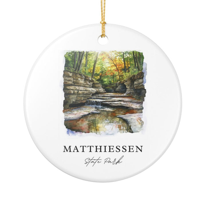 Matthiessen State Park Ornament: Unique Matthiessen State Park Souvenir, Matthiessen State Park Xmas Decor, and Authentic Matthiessen State Park Gift