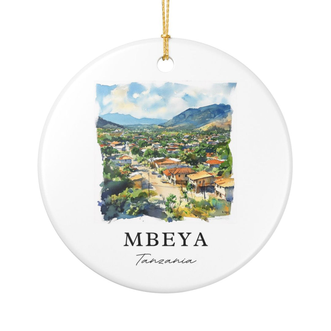 Mbeya Tanzania Ornament: Unique Mbeya Souvenir, Mbeya Tanzania Xmas Decor, and Authentic Mbeya Gift