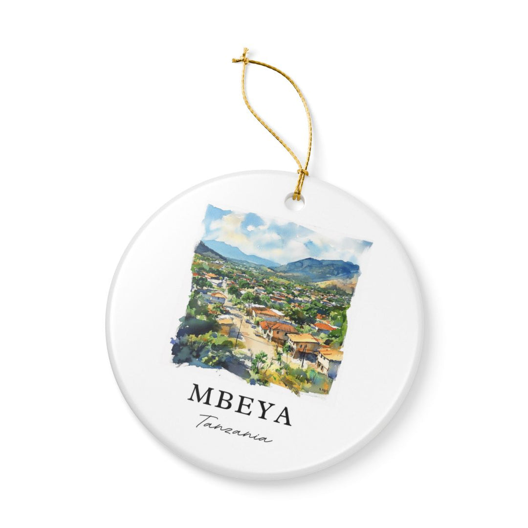 Mbeya Tanzania Ornament: Unique Mbeya Souvenir, Mbeya Tanzania Xmas Decor, and Authentic Mbeya Gift