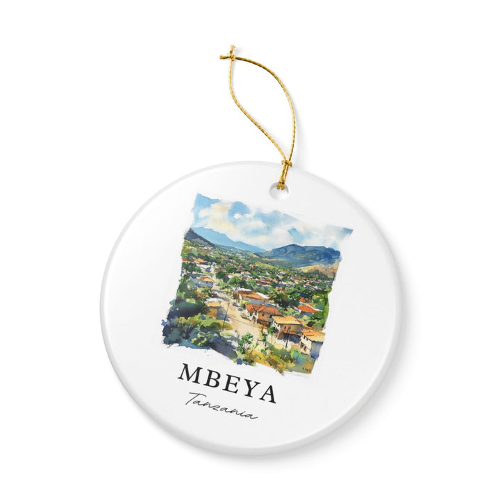 Mbeya Tanzania Ornament: Unique Mbeya Souvenir, Mbeya Tanzania Xmas Decor, and Authentic Mbeya Gift
