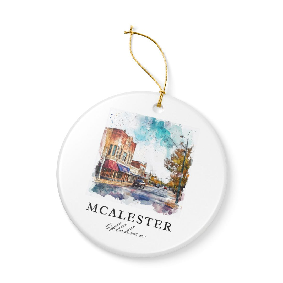 Mcalester OK Ornament: Unique Mcalester Souvenir, Mcalester Oklahoma Xmas Decor, and Authentic Mcalester Gift